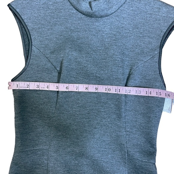 ABS Collection Gray Drop Waist Ruffle Hem Sleeveless Dress Women's Medium NWT - Picture 5 of 10